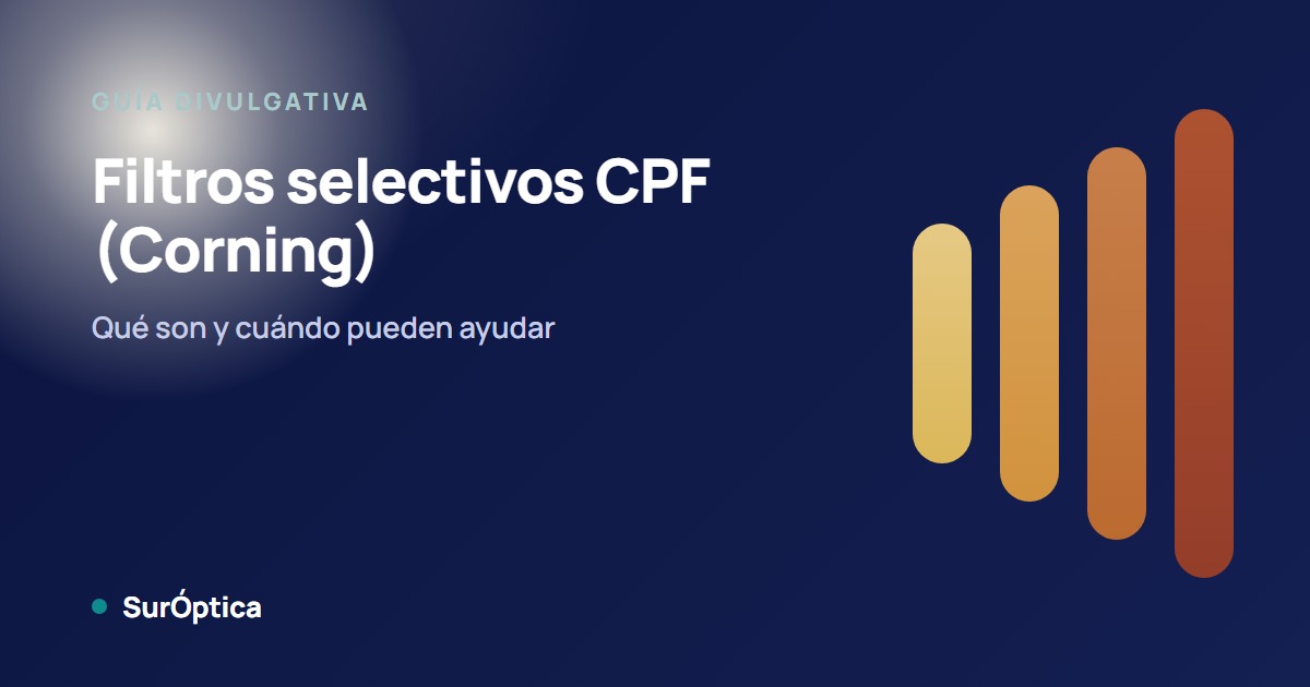 SurÓptica · Filtros selectivos CPF (Corning): qué son y cuándo pueden ayudar