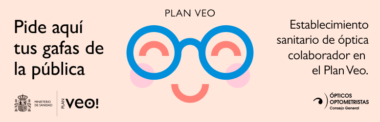 Banner oficial del Plan VEO del Ministerio de Sanidad y del Consejo General de Colegios de Ópticos-Optometristas